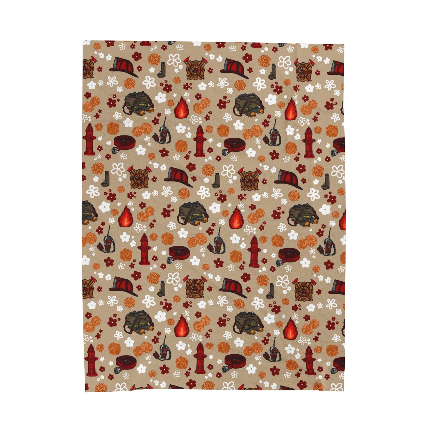 Fire Velveteen Plush Blanket
