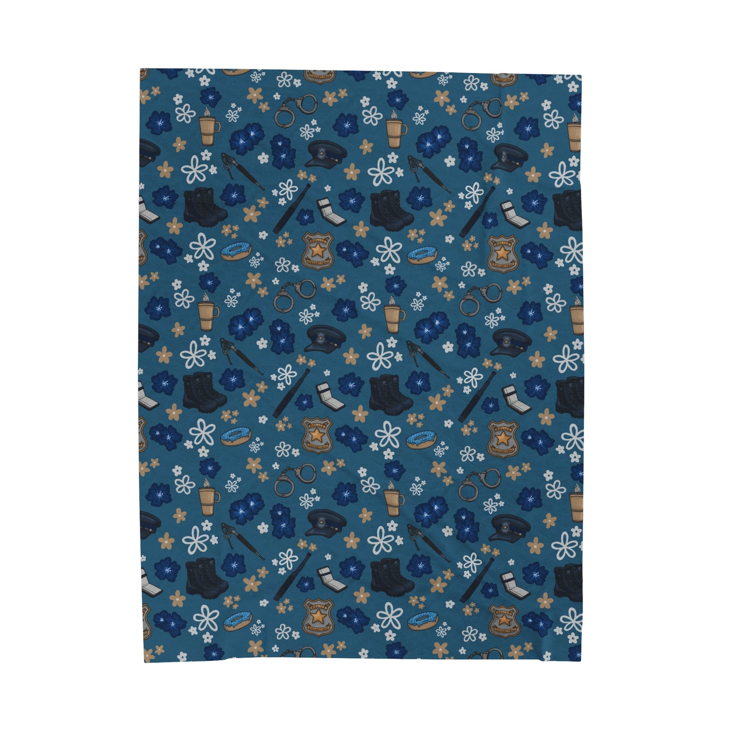 Police Velveteen Plush Blanket