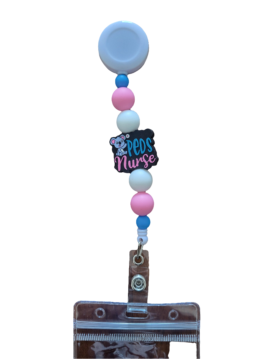 Peds Nurse Badge Reel | Black