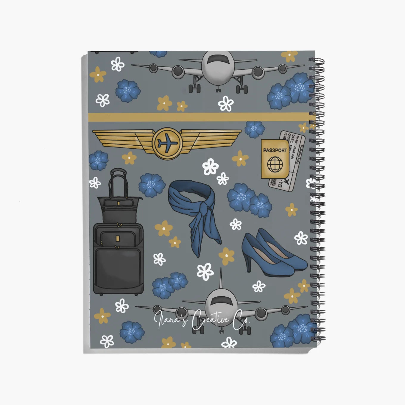 Flight Attendant Spiral Notebook / Journal