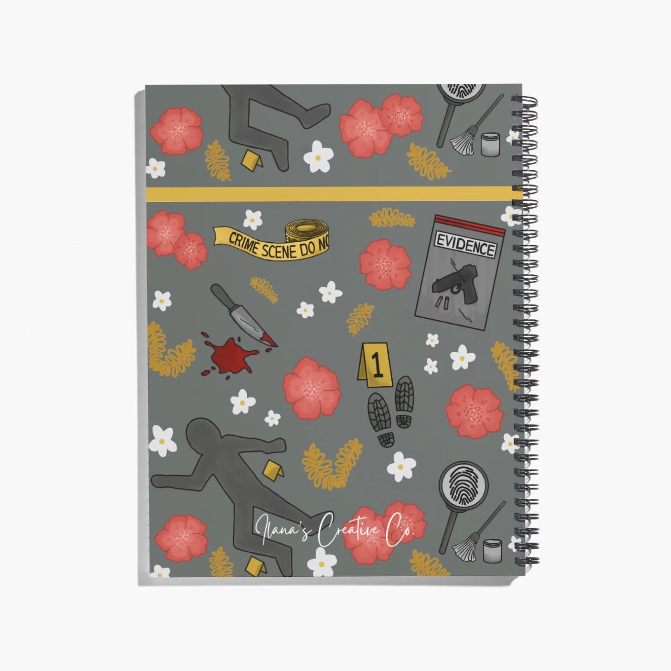 Crime Scene Spiral Notebook / Journal