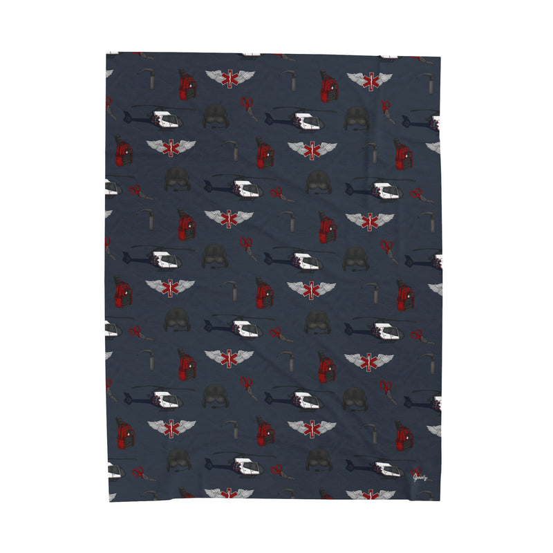 Flight Medic / Nurse Velveteen Plush Blanket Heli 2 (EC130) Style 2*PRE-ORDER-zoom-