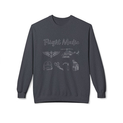 Flight Medic Line Art | Crewneck |  Charcoal