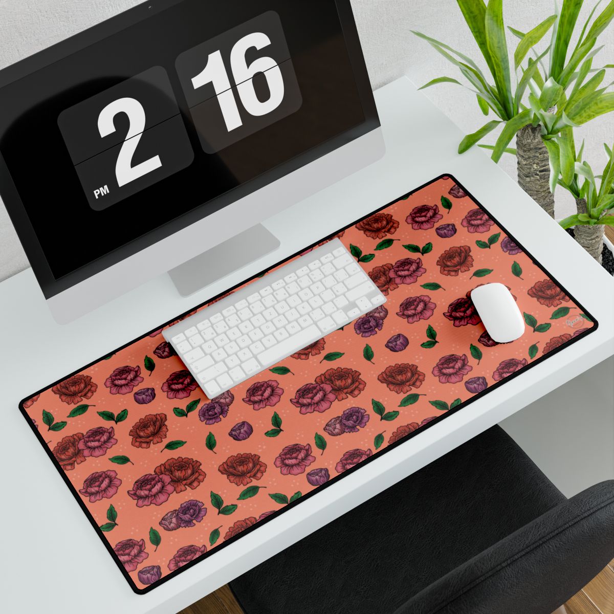 Peonies Blossom Desk Mat *Pre-Order