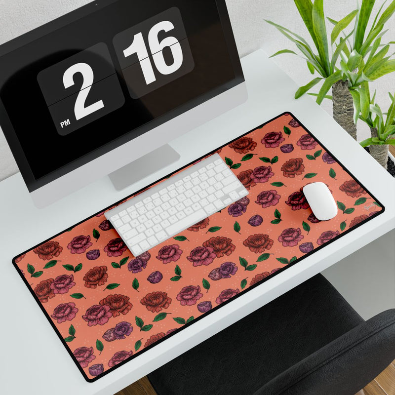 Peonies Blossom Desk Mat *Pre-Order-zoom-