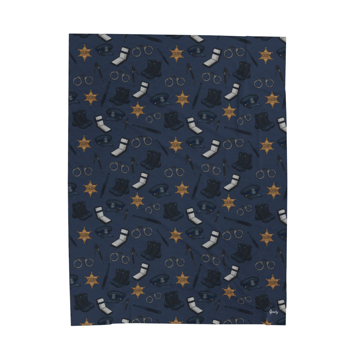 SHERIFF Velveteen Plush Blanket - Style 2 *PRE-ORDER-zoom-1
