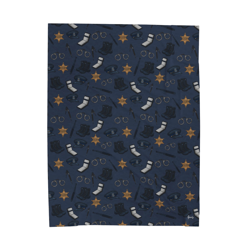 SHERIFF Velveteen Plush Blanket - Style 2 *PRE-ORDER-zoom-