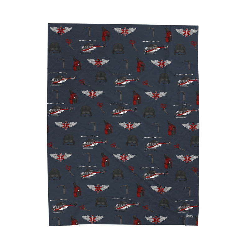 Flight Medic | Nurse Velveteen Plush Blanket - Style 2 *PRE-ORDER-zoom-