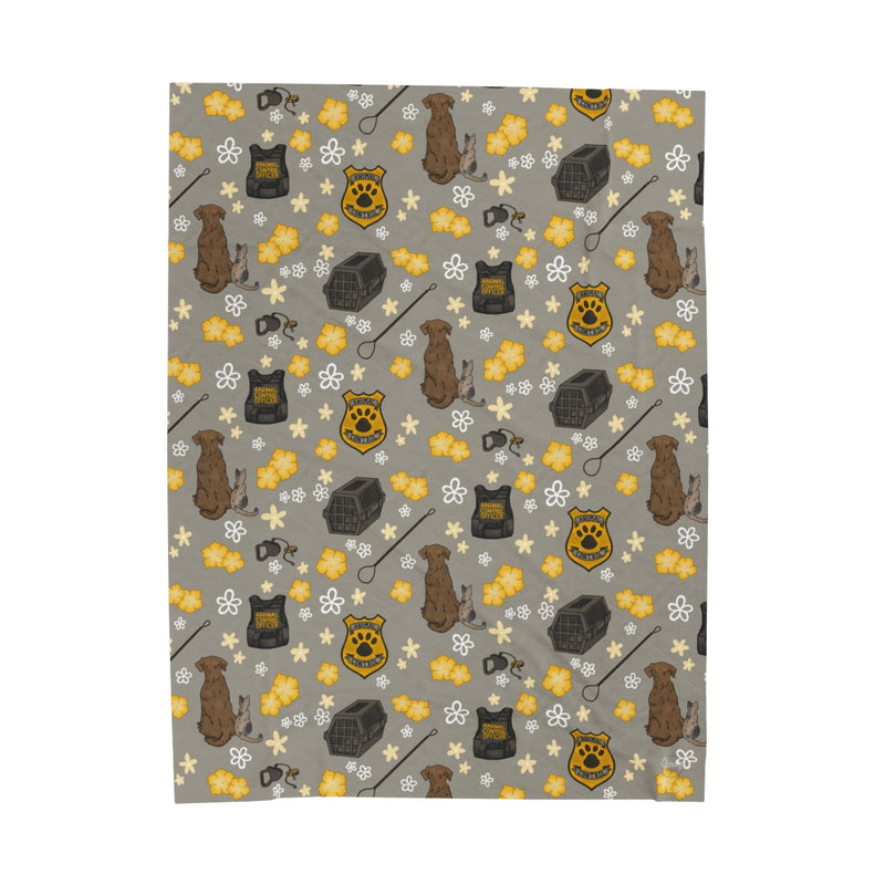 Animal Control Officer Velveteen Plush Blanket  *PRE-ORDER-zoom-