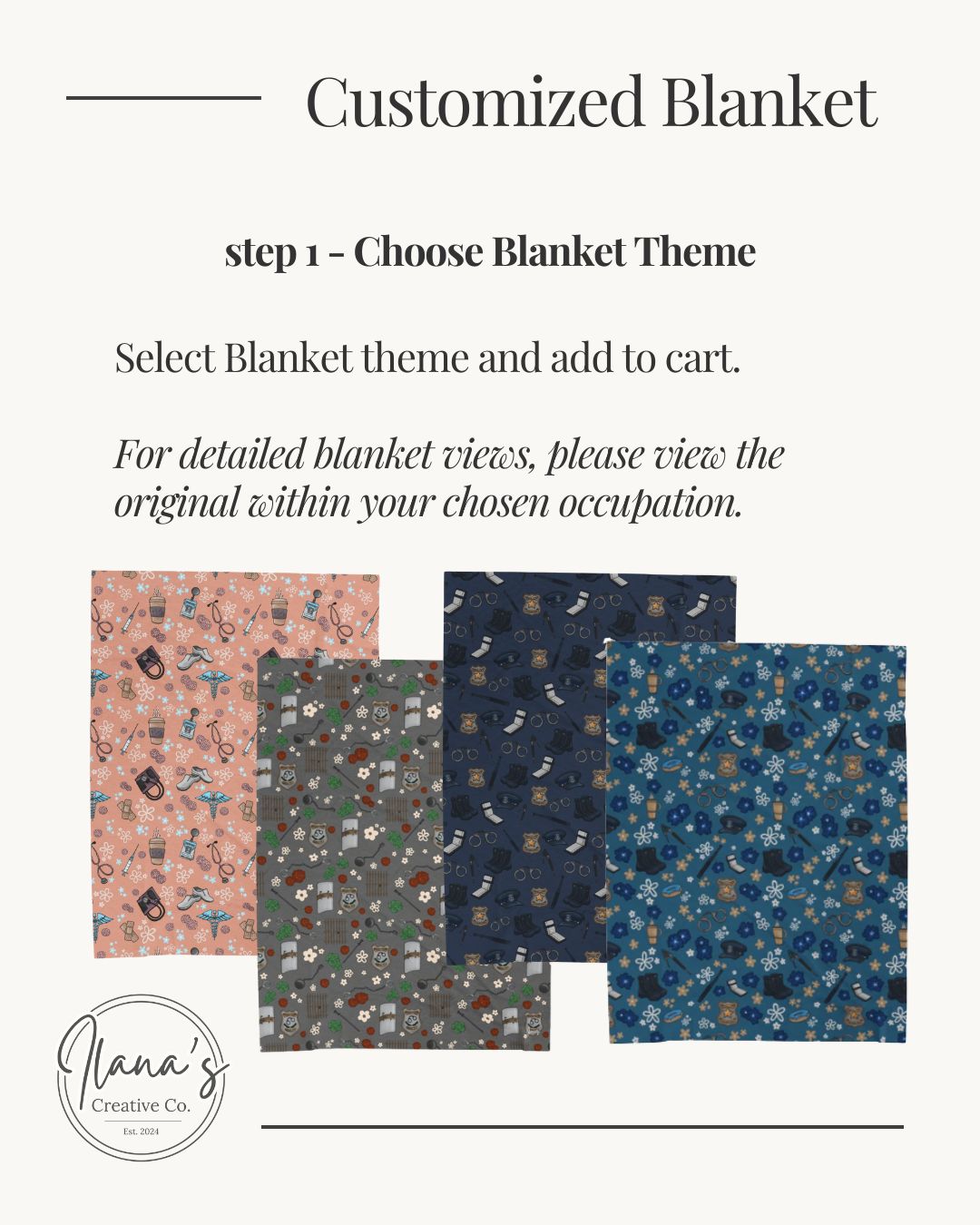 Customized First Responder Blankets