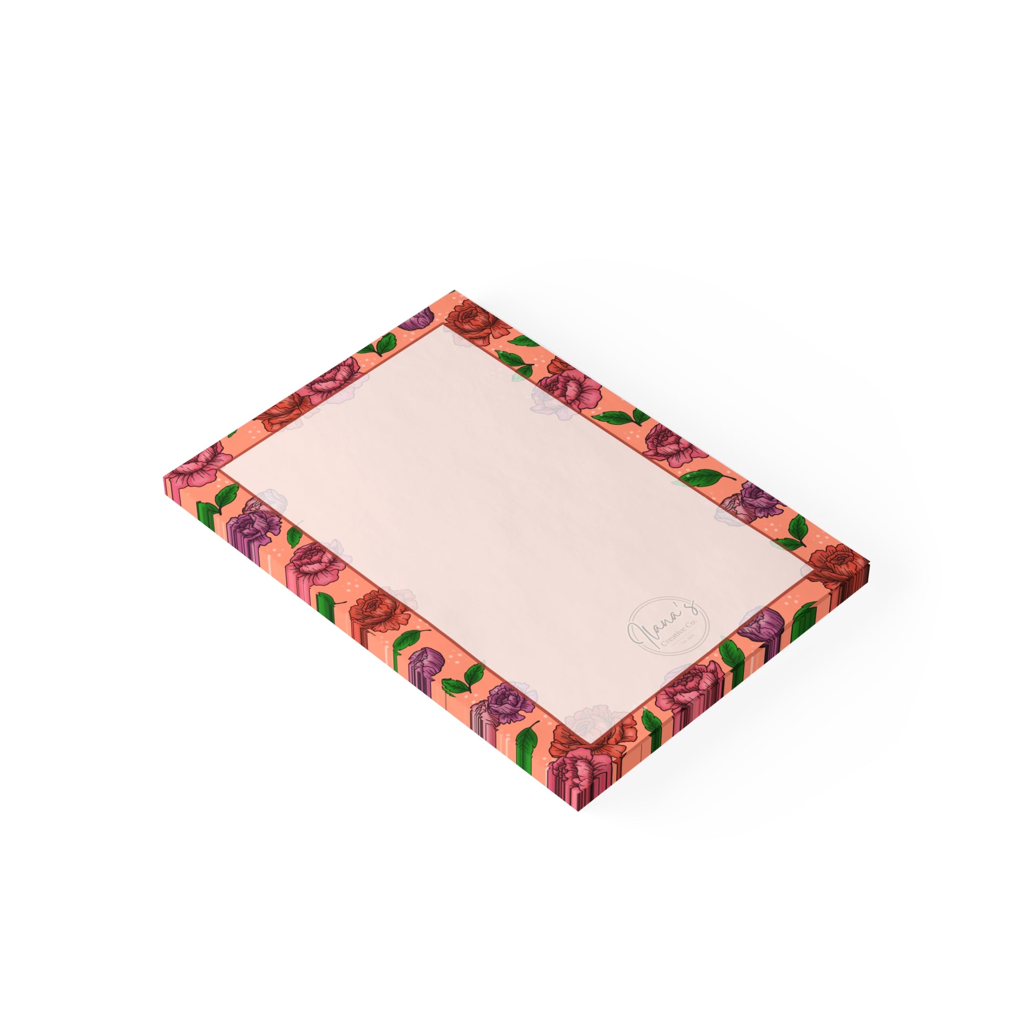 Peonies Blossom Sticky Notepad