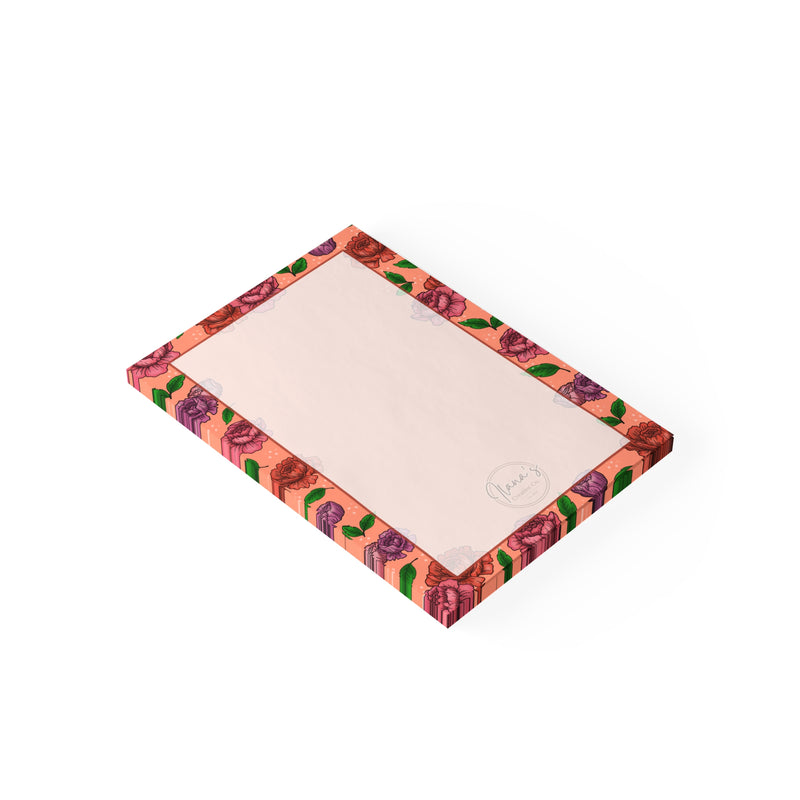 Peonies Blossom Sticky Notepad-zoom-