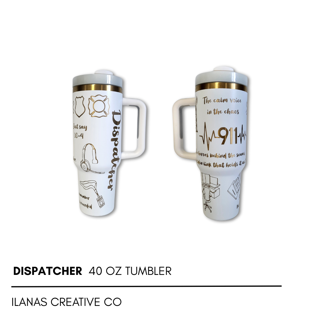 40 Oz Tumbler - White Exterior Gold Core *CUSTOMIZED-zoom-4