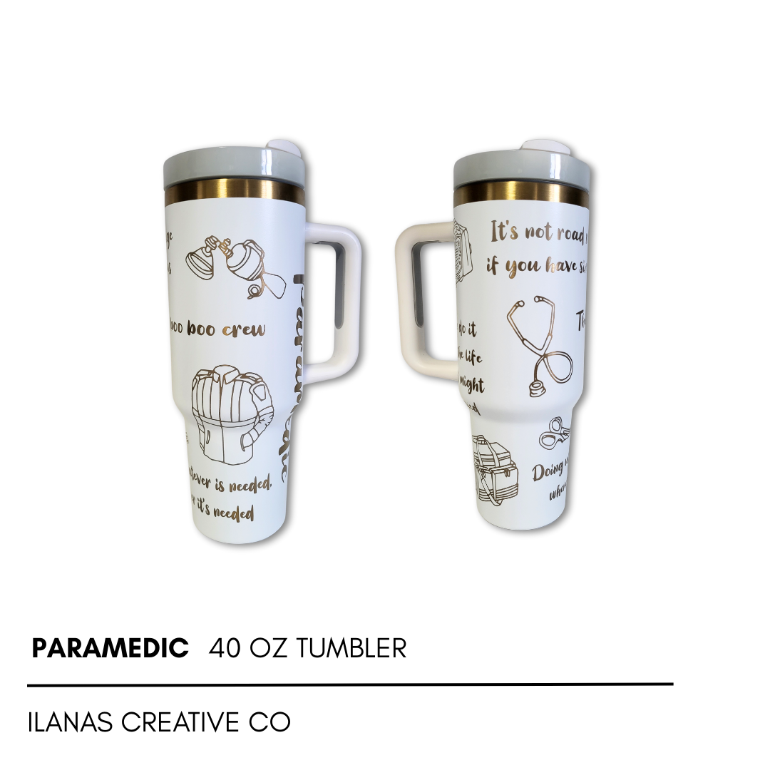 40 Oz Tumbler - White Exterior Gold Core *CUSTOMIZED-zoom-6