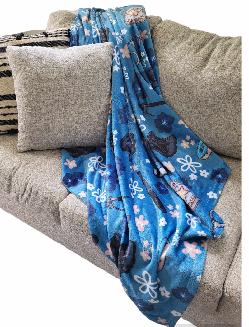 Police Velveteen Plush Blanket-zoom-