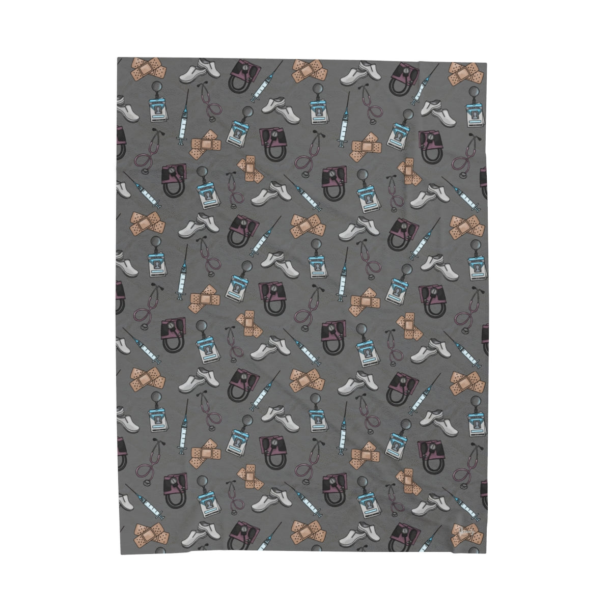 Nurse Velveteen Plush Blanket Style 2-zoom-1