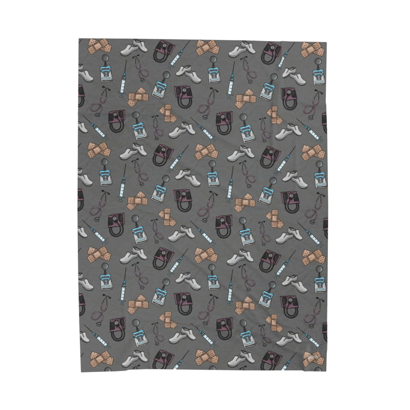 Nurse Velveteen Plush Blanket Style 2-zoom-