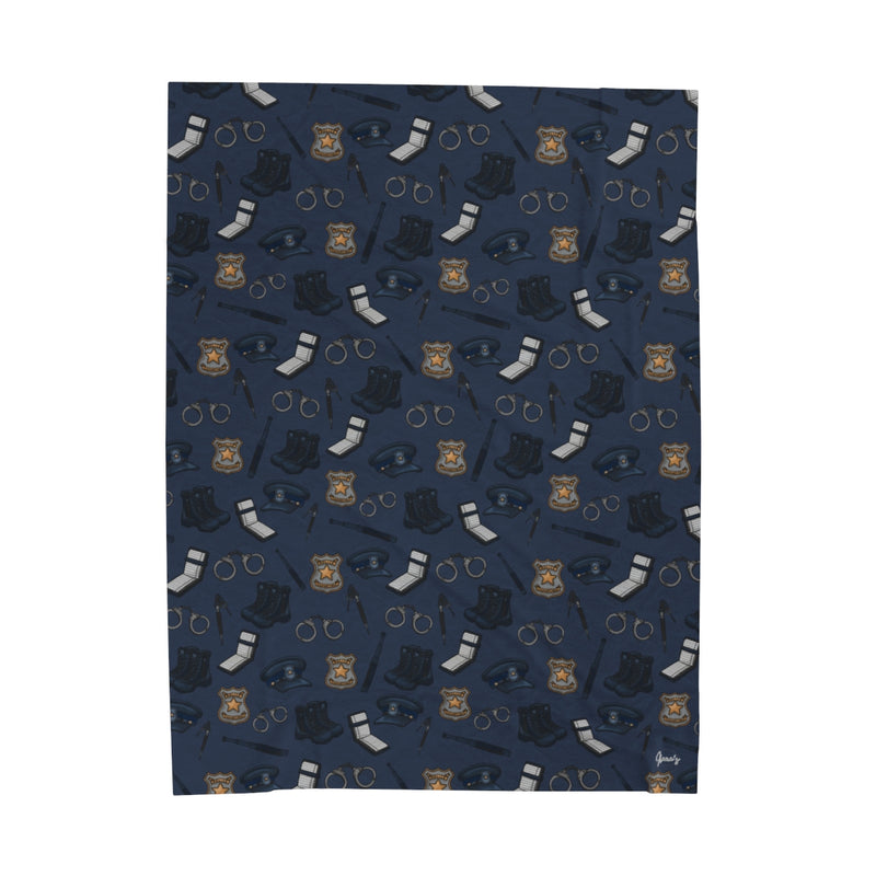 Police Velveteen Plush Blanket Style 2-zoom-