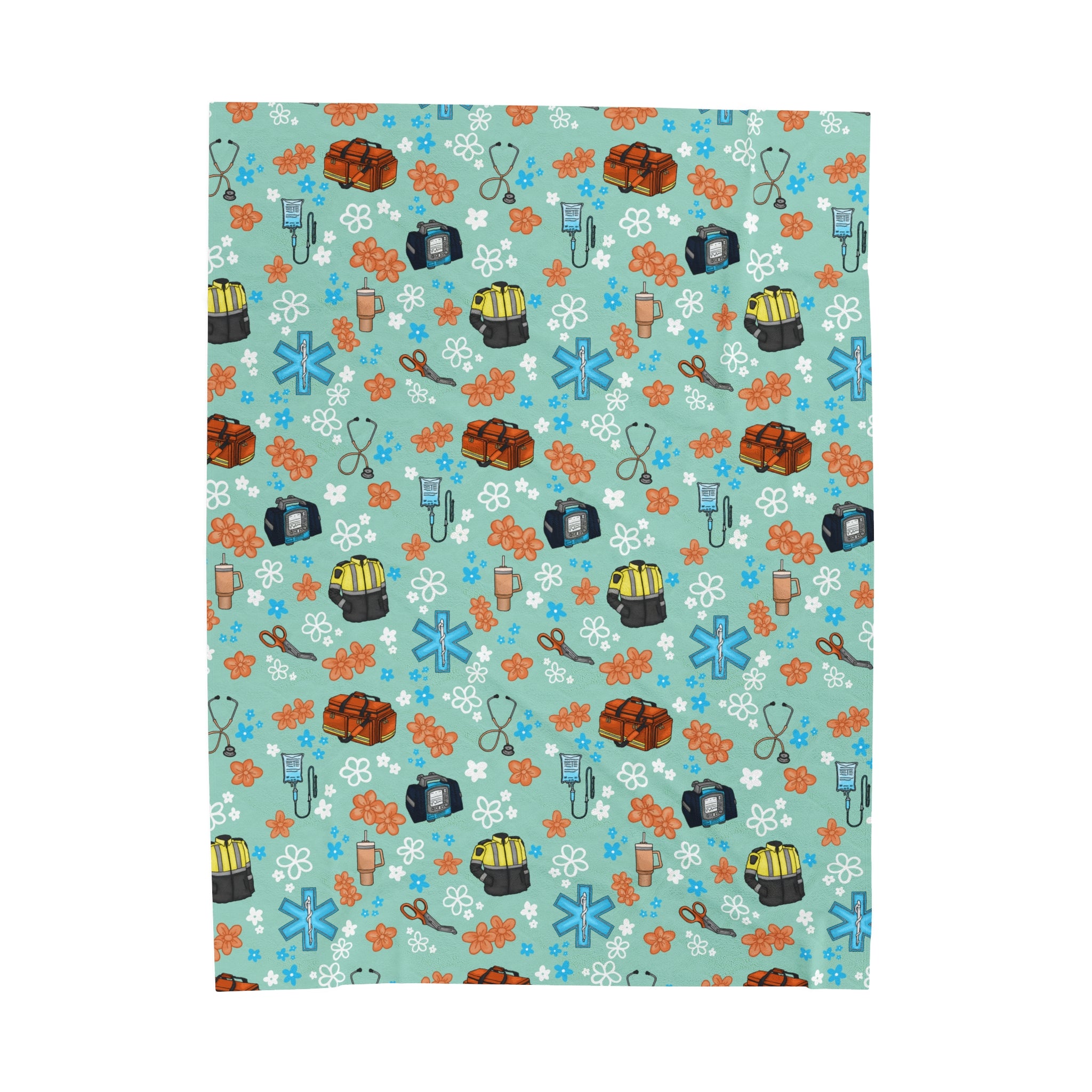 Paramedic / EMT Velveteen Plush Blanket *PRE-ORDER