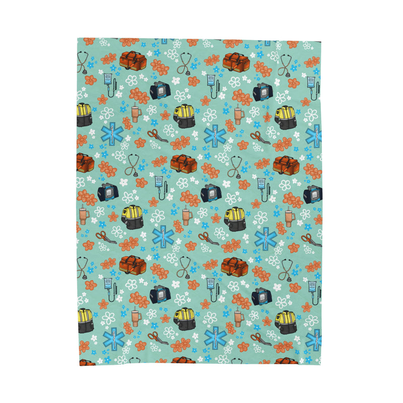 Paramedic / EMT Velveteen Plush Blanket *PRE-ORDER-zoom-