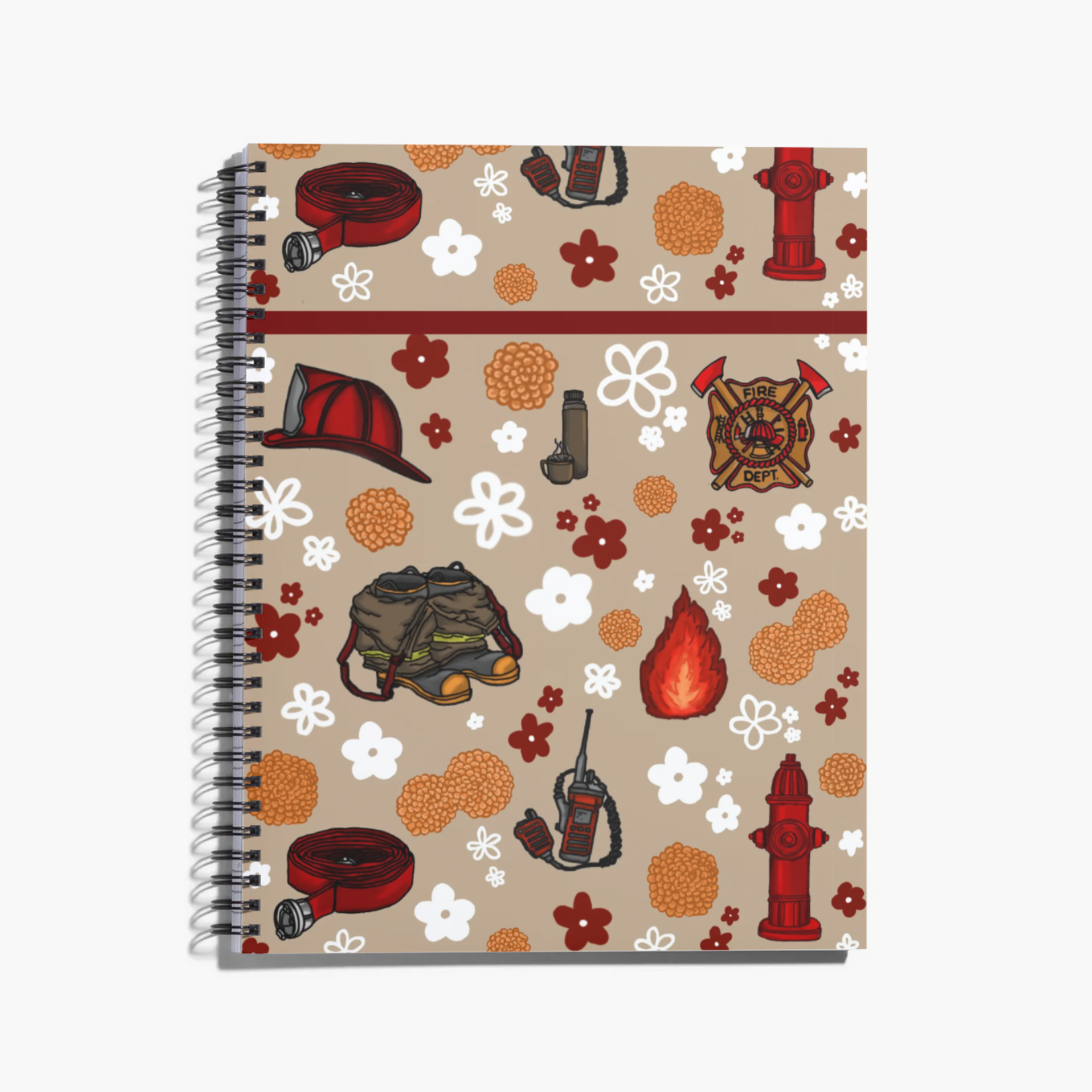 Firefighter Spiral Notebook / Journal-zoom-1