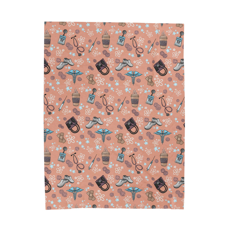 Nurse Velveteen Plush Blanket-zoom-