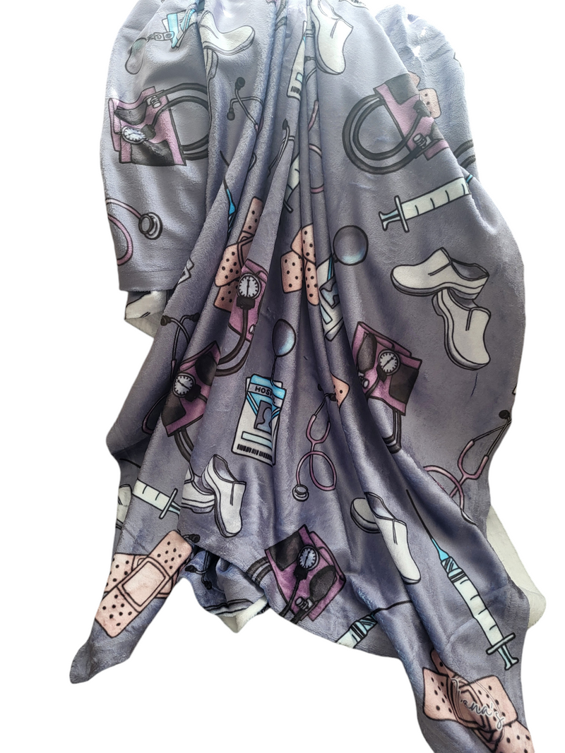 Nurse Velveteen Plush Blanket Style 2-zoom-