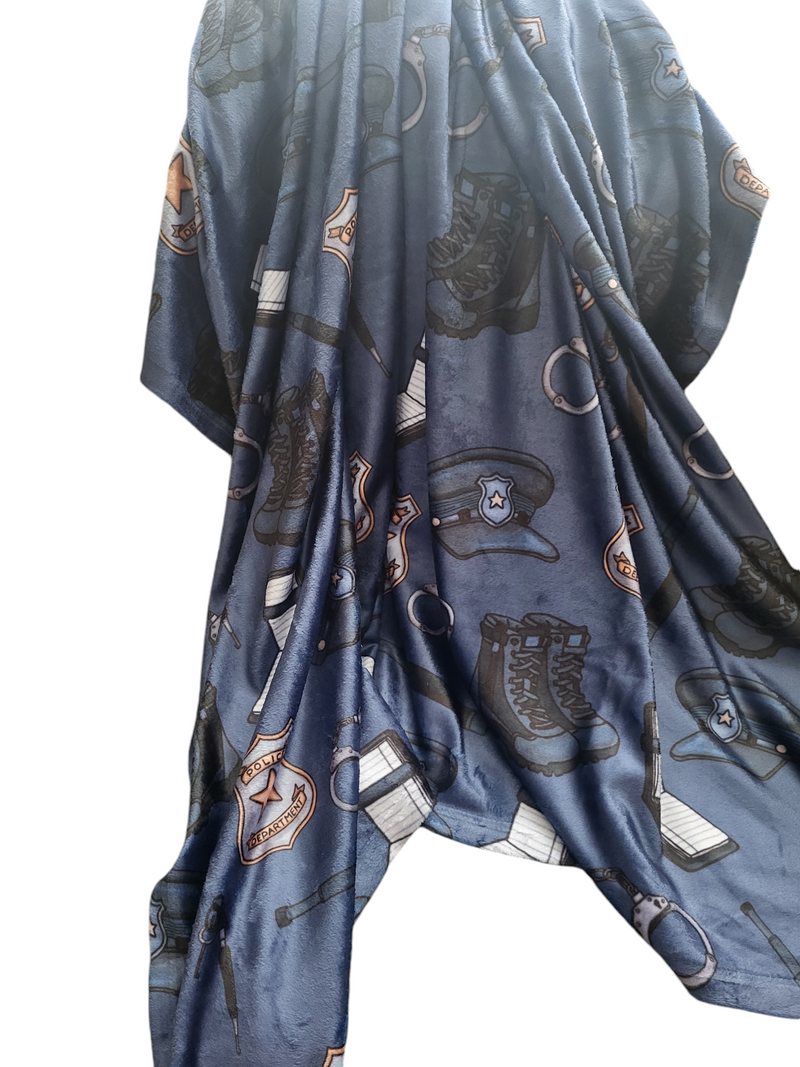 Police Velveteen Plush Blanket Style 2-zoom-