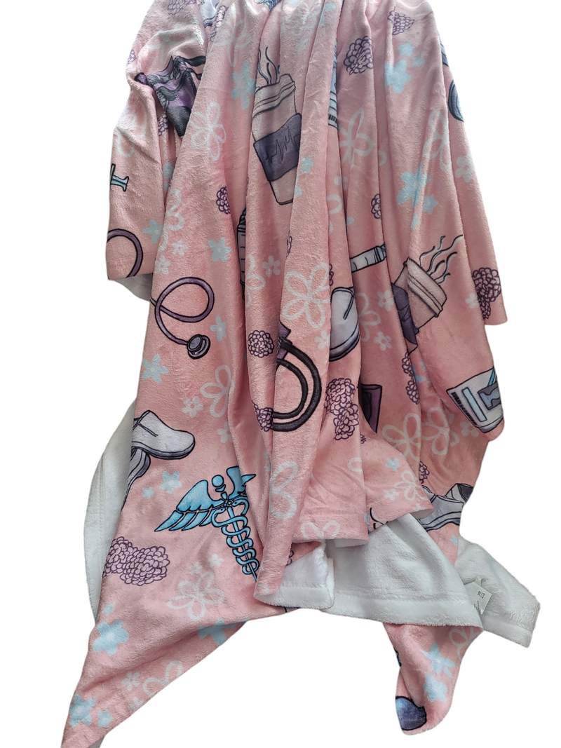 Nurse Velveteen Plush Blanket-zoom-