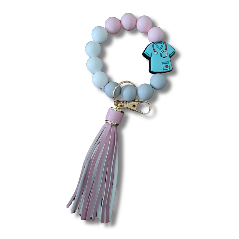 Wristlet Keychain Medical Scrub-zoom-