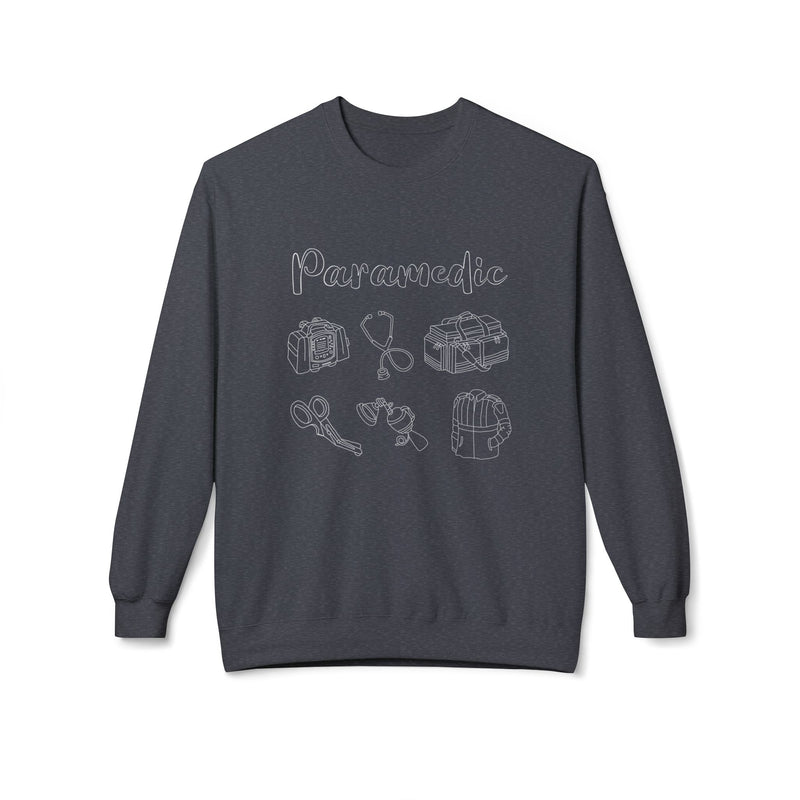 Paramedic Line art | Crewneck |  Charcoal-zoom-