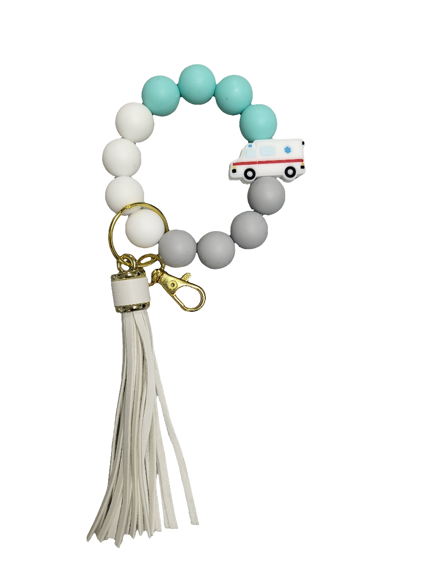 Wristlet Keychain Medic | Teal & Grey-zoom-1