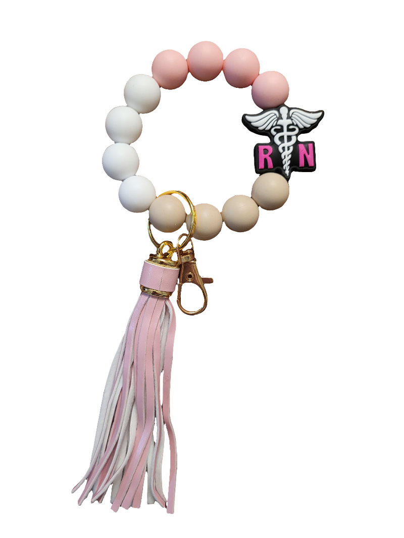 RN Wristlet Keychain | Pink-zoom-