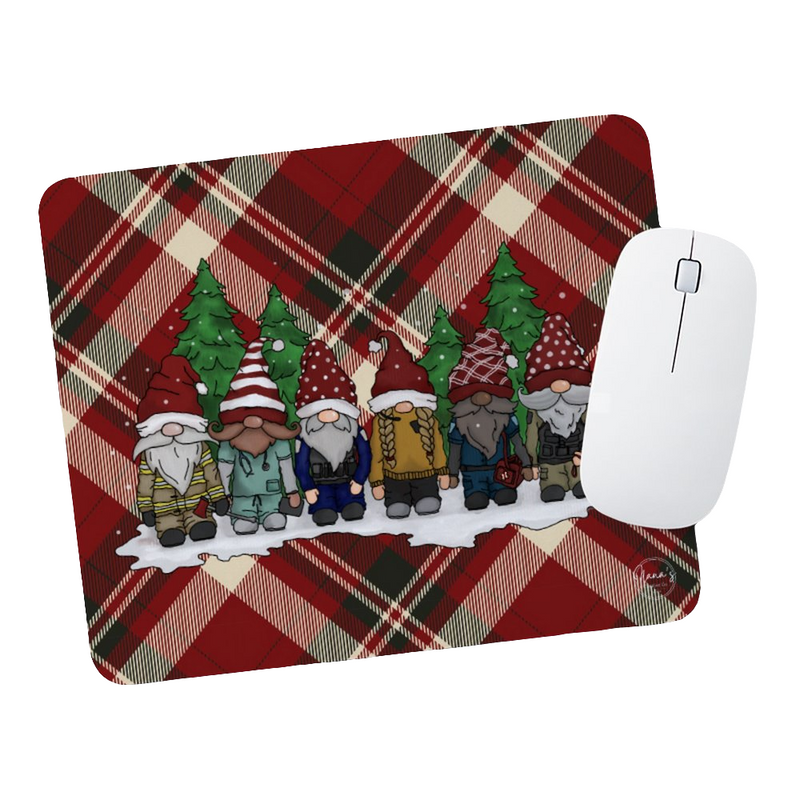 First Responder Gnomes Holiday Mousepad-zoom-