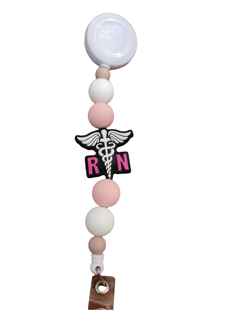 RN Badge Reel | Pink-zoom-