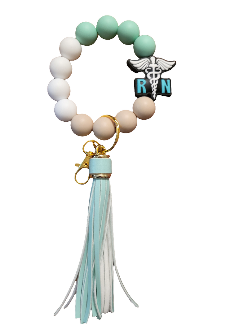 RN Wristlet Keychain | Teal-zoom-