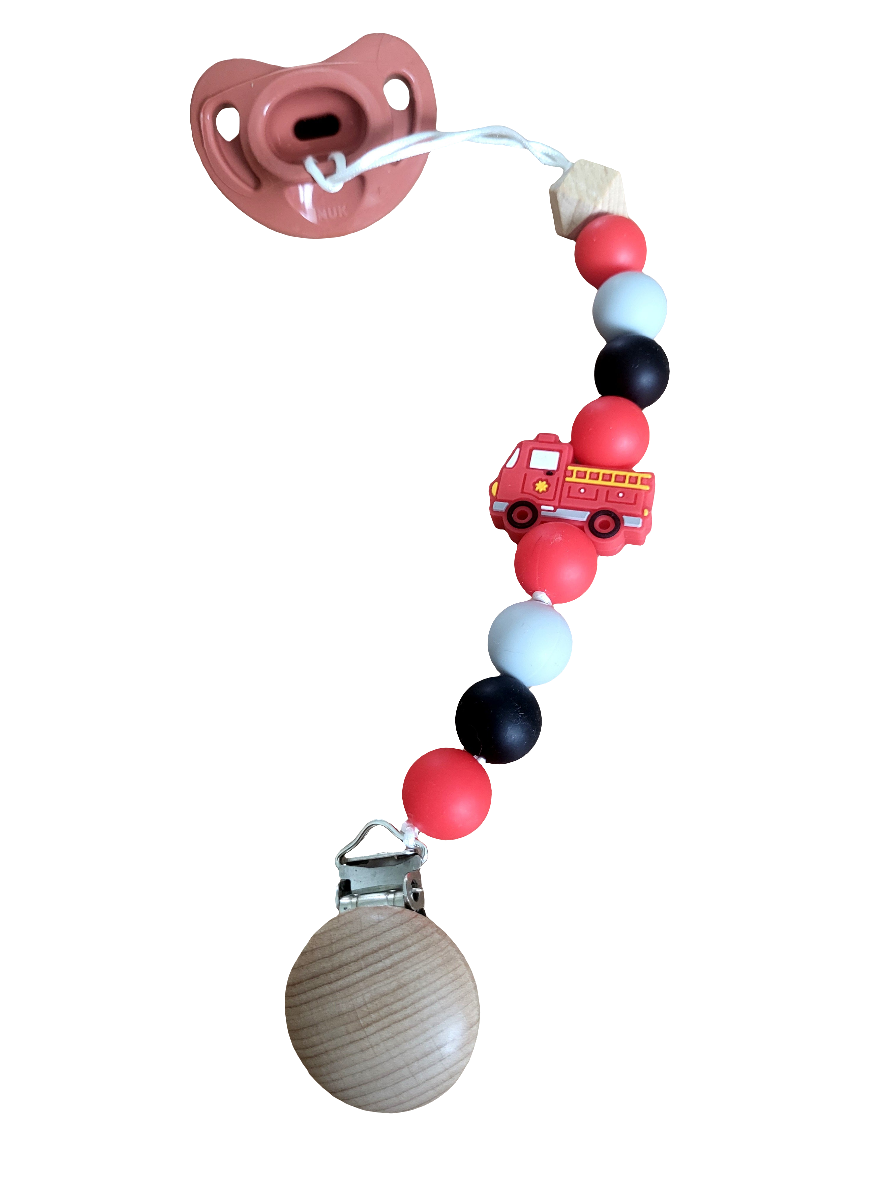 Baby Silicone Lanyard - Firetruck  *Pre-Order-zoom-1