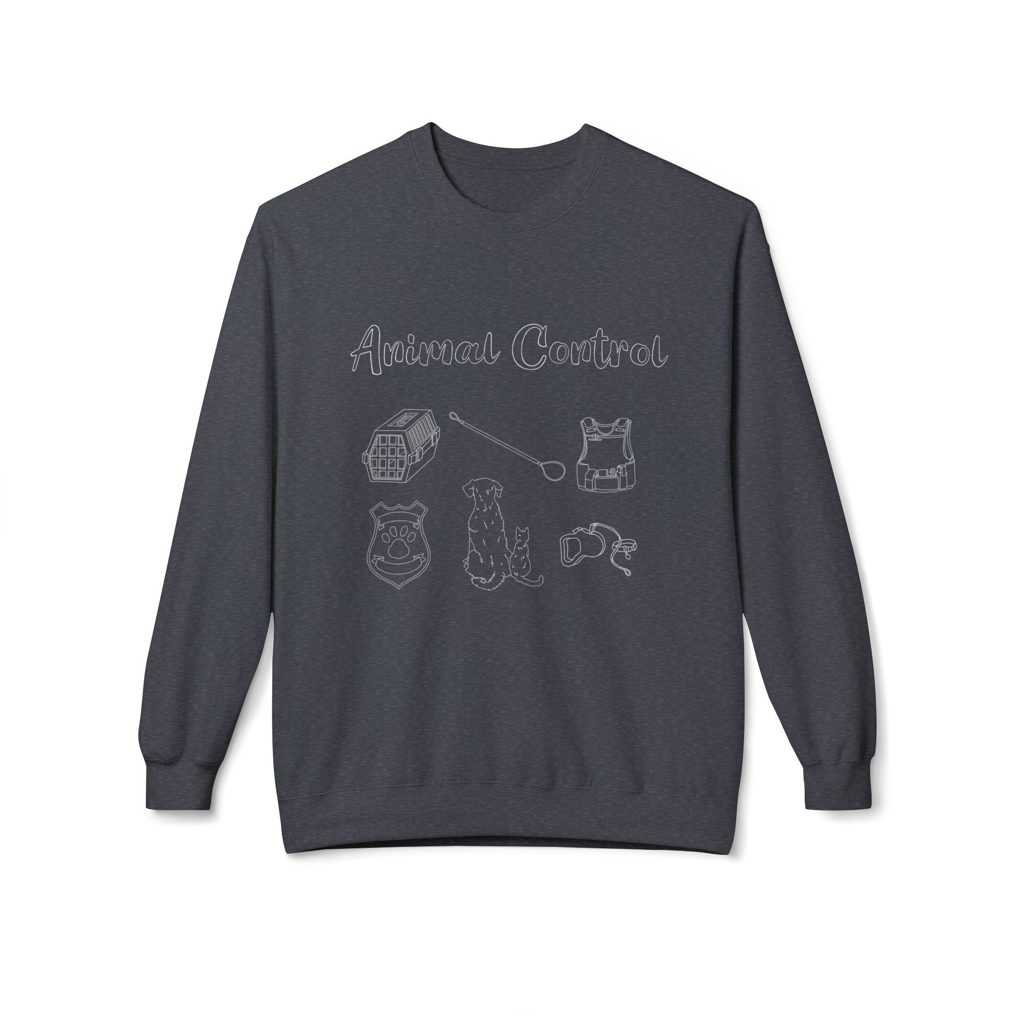 Animal Control Officer Line art | Crewneck |  Charcoal