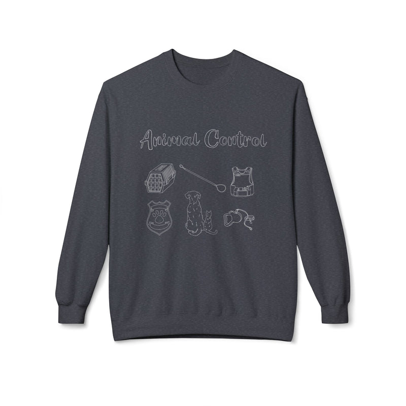 Animal Control Officer Line art | Crewneck |  Charcoal-zoom-