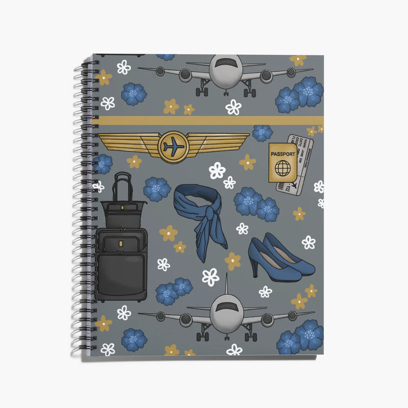Flight Attendant Spiral Notebook / Journal-zoom-