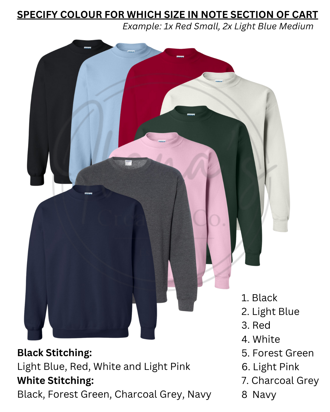 Embroidered Crewneck - Line Art | 911 Dispatcher