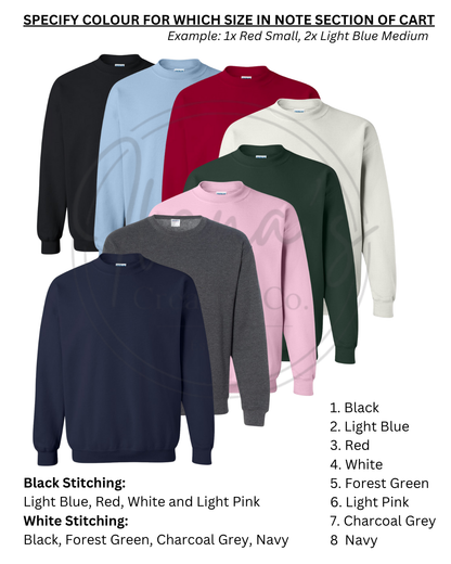 Embroidered Crewneck - Line Art | 911 Dispatcher