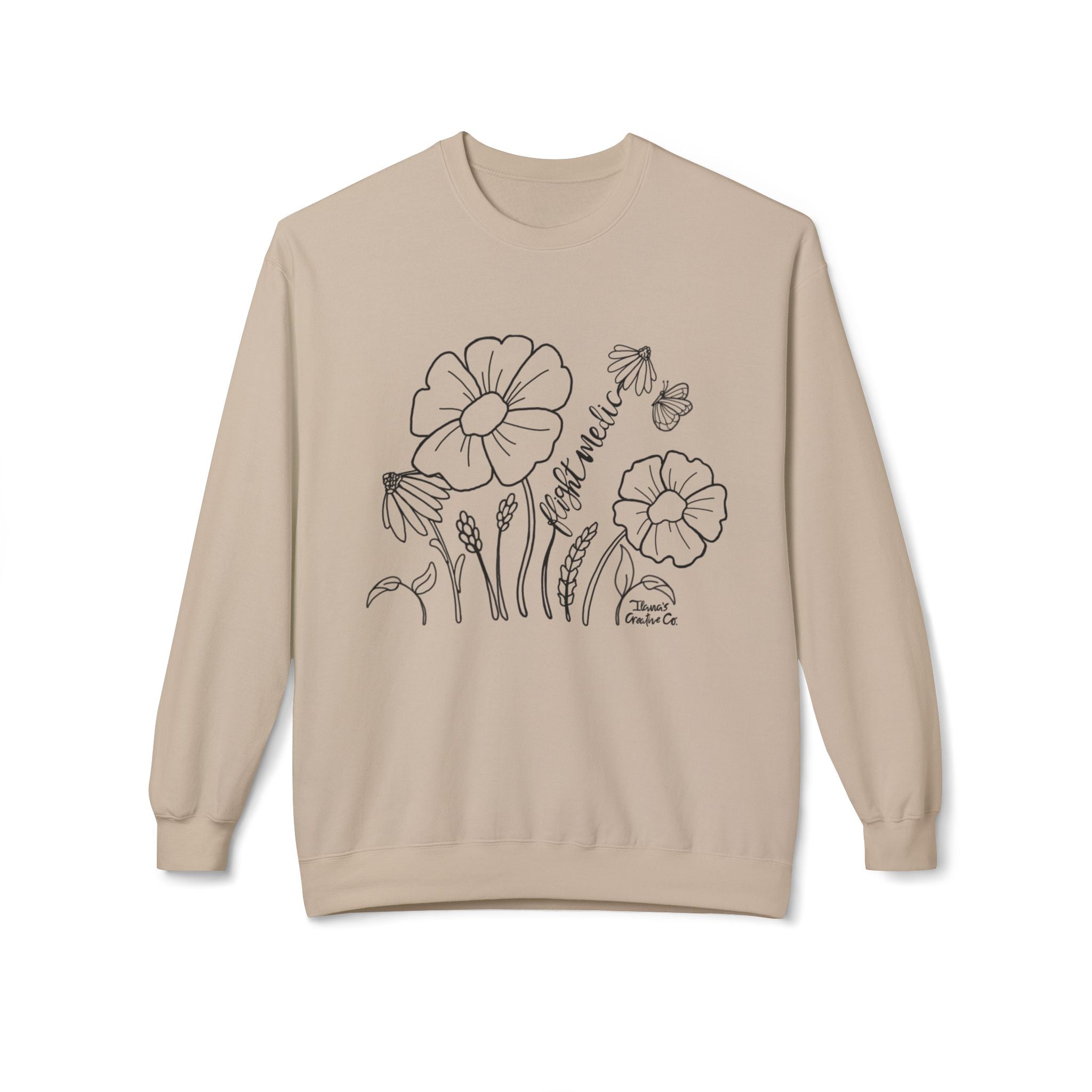 Flight Medic Wildflowers | Crewneck | Sand
