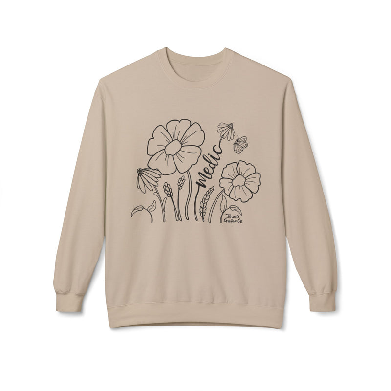 Medic Wildflowers | Crewneck | Sand-zoom-