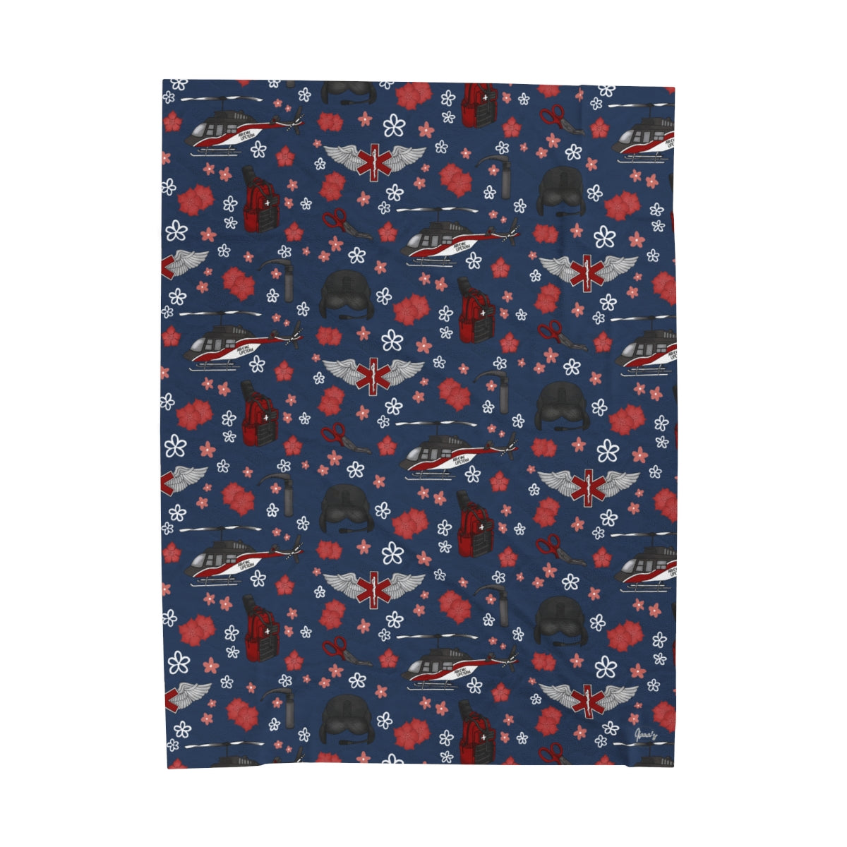 Flight Medic / Nurse Velveteen Plush Blanket *PRE-ORDER
