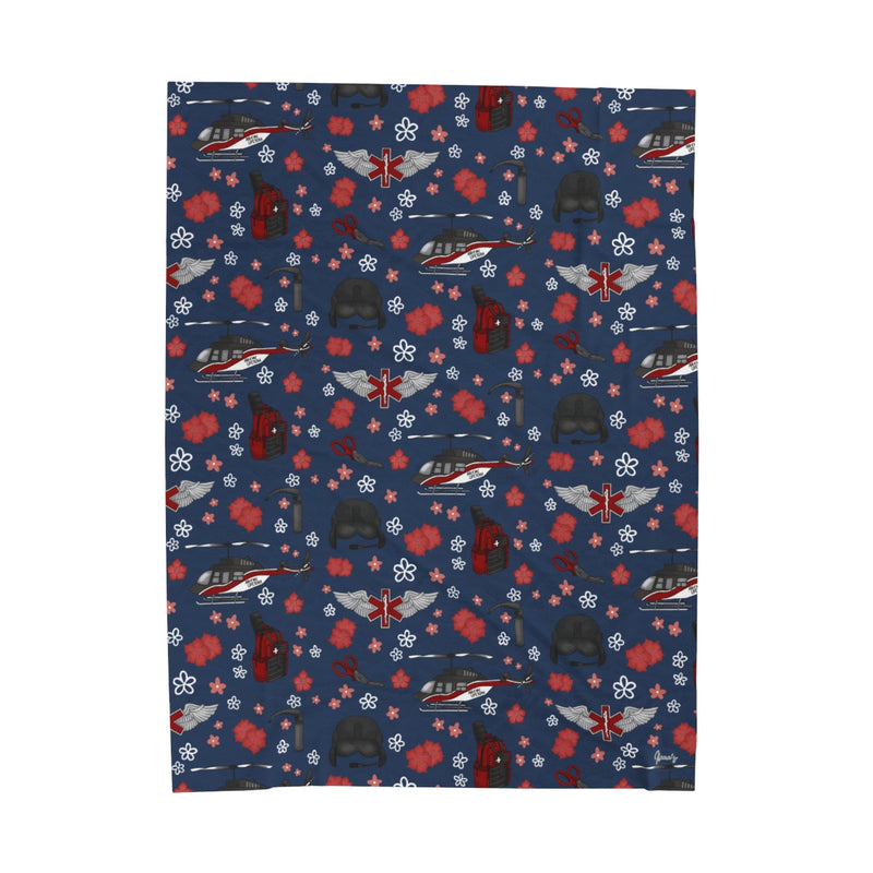 Flight Medic / Nurse Velveteen Plush Blanket *PRE-ORDER-zoom-