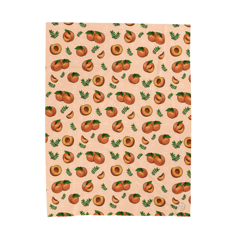 Perfect Peaches Velveteen Plush Blanket *Pre-Order-zoom-