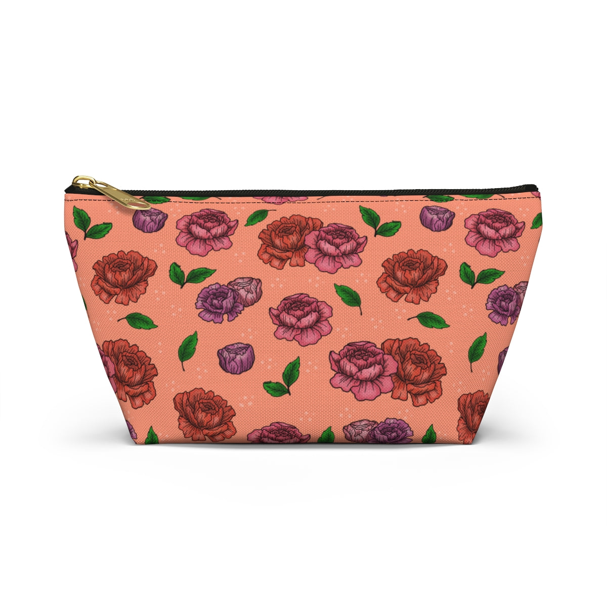 Peonies Blossom Accessory Pouch - Small *Pre-Order-zoom-1