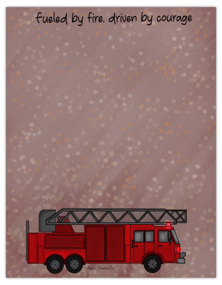 Large size Notepad | Firefighter-zoom-