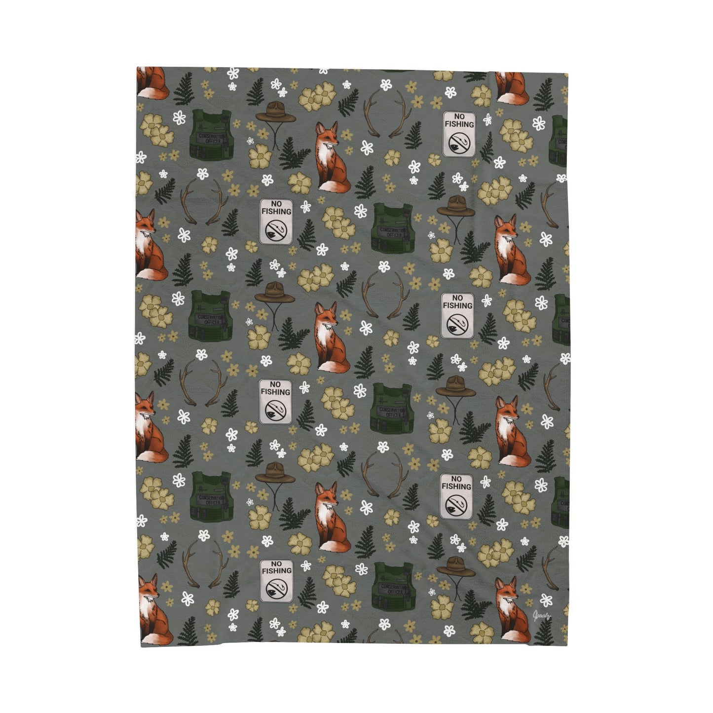 Conservation Officer Velveteen Plush Blanket *PRE-ORDER